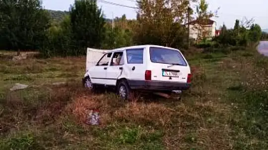 Ani manevra yapınca yoldan çıktı