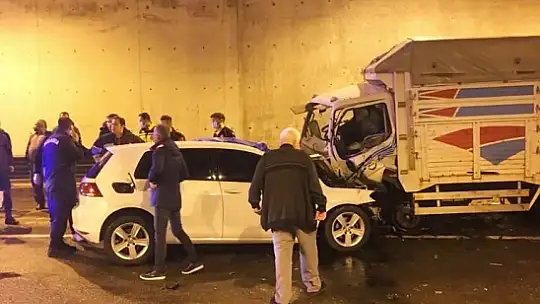 Tünelde feci kaza, 1 ölü 1 yaralı