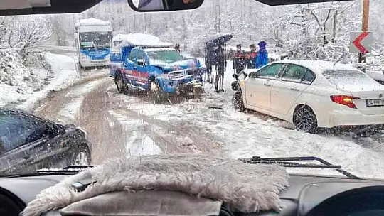 Yoğun karda çarpıştılar