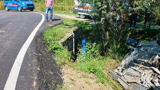 Otomobil şarampole yuvarlandı