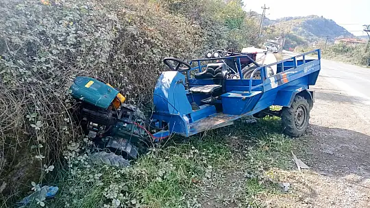 Tarım aracı kontrolden çıktı