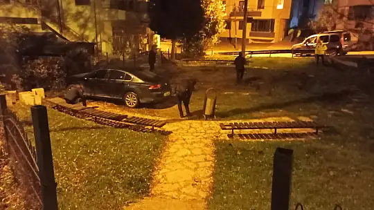 Otomobil çocuk parkına girdi
