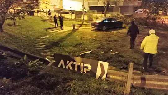 Otomobil çocuk parkına girdi