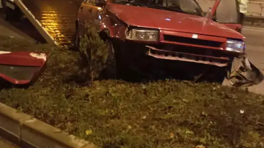 Türbe mevkiinde kontrolden çıktı