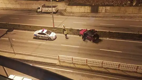 Türbe mevkiinde kontrolden çıktı