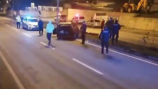 Türbe mevkiinde kontrolden çıktı