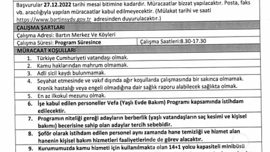 SYDV 14 personel alacak