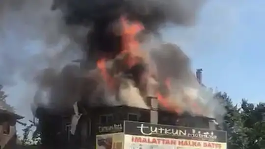 Bartın Şehir merkezinde korkutan yangın