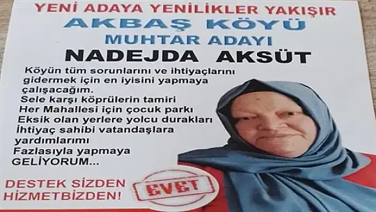 Moldovalı gelin, muhtar adayı oldu