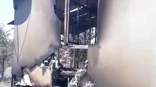 Köyden dumanlar yükseldi