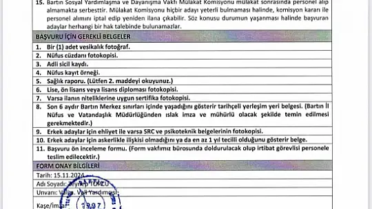 Sosyal yardımlaşma personel alacak
