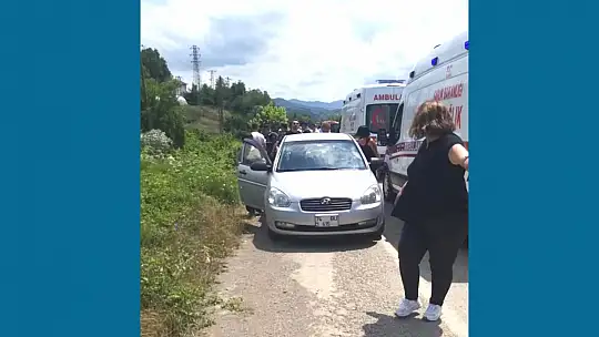 Yoldan çıktı, şarampole girdi