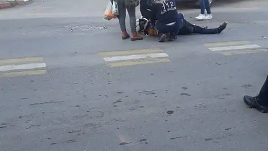 Yere savrulan sürücü yaralandı
