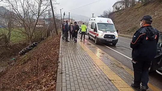 Yoldan çıktı, şarampole yuvarlandı