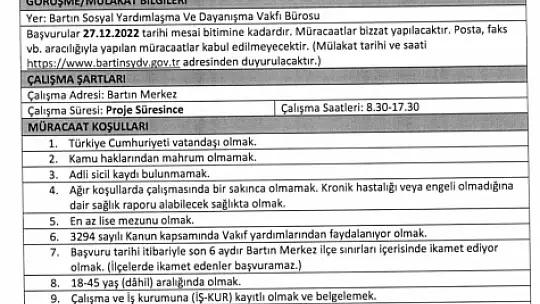 SYDV 14 personel alacak