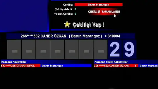 Bartın için kura sonuçları