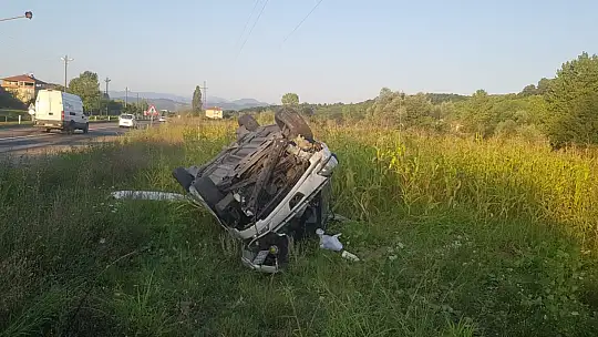 Gurbetten gelen aile kaza yaptı