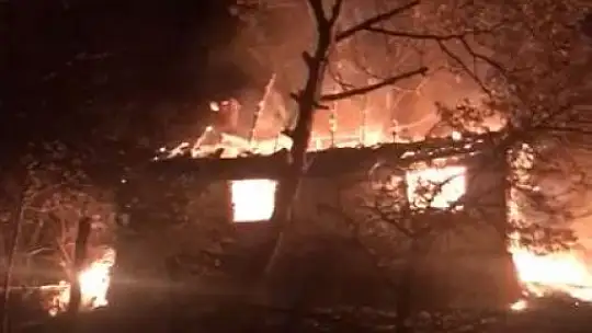 Köyde korkutan yangın