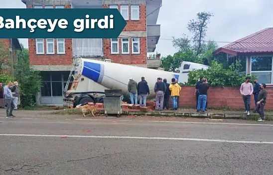 Akılalmaz kaza, bahçeye girdi