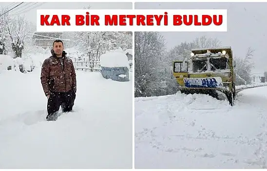 Bartın'da yoğun kar, 145 köy yolu kapandı