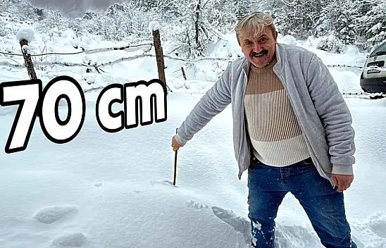 Bu köye 70 santim kar yağdı