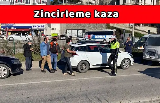 Emniyetin karşısında zincirleme kaza