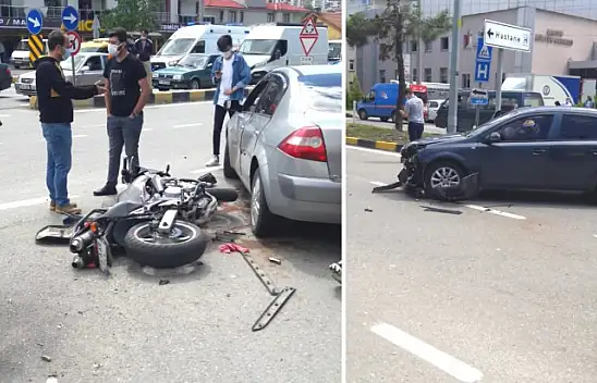 Hastane altında zincirleme kaza