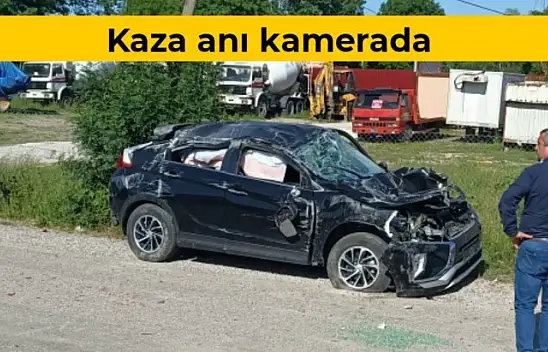 İş adamı ve yeğeni kaza yaptı