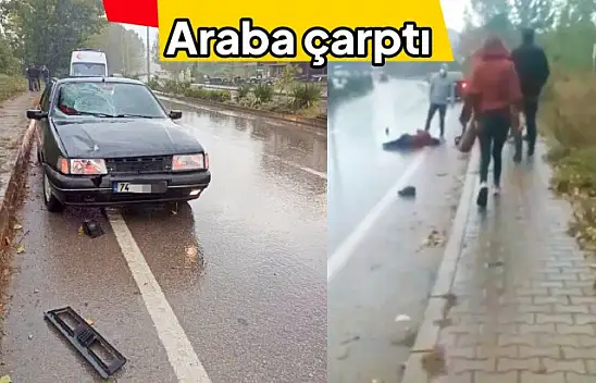 Karşıdan karşıya geçerken araba çarptı