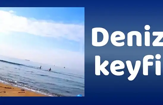 Kış ortasında deniz keyfi