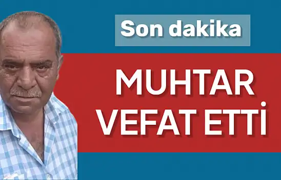 Köy muhtarı hayatını kaybetti