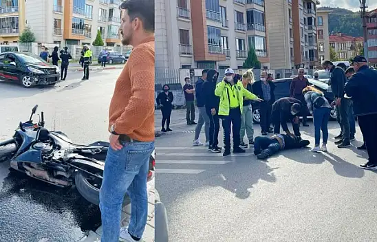 Milli eğitim önünde kaza