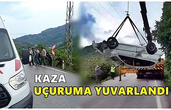 Otomobil Uçuruma yuvarlandı