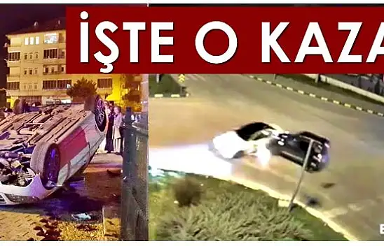 7 kişinin yaralandığı kaza kamerada