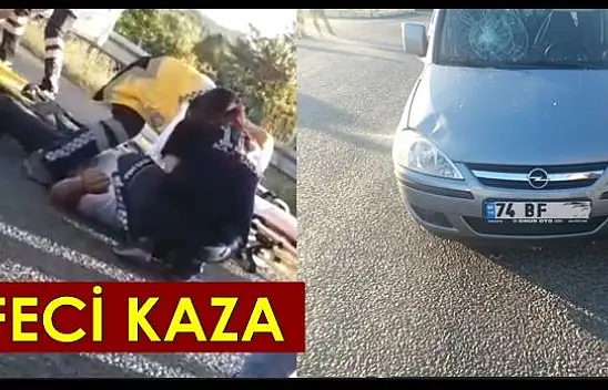 Akçamescit kavşağında feci kaza