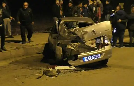 Bartın'da ilginç kaza, ters döndü