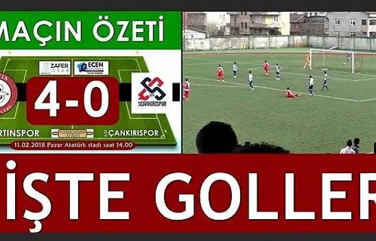 Bartınspor Çankırıspor'u 4-0 mağlup etti