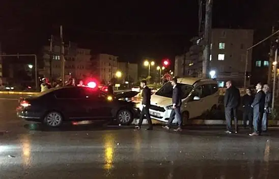 Çatmaca kavşağında kaza