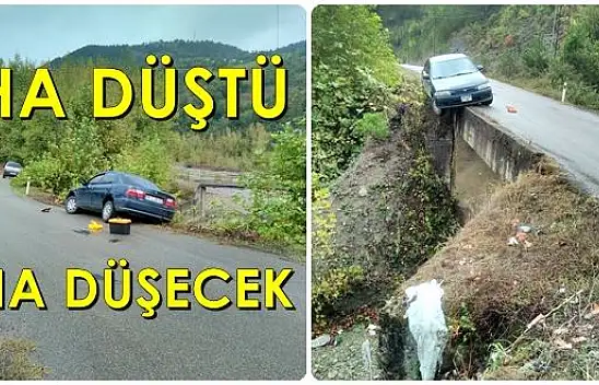 Dereye uçmasına ramak kaldı