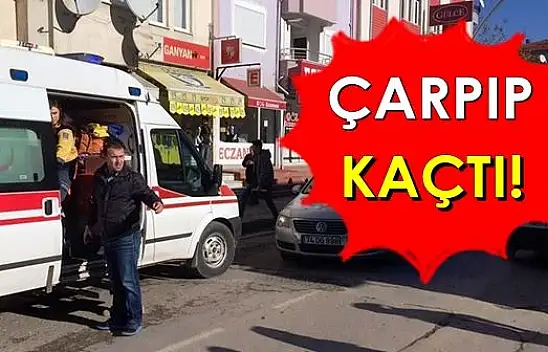 Kadına çarpan motorsiklet sürücüsü kaçtı