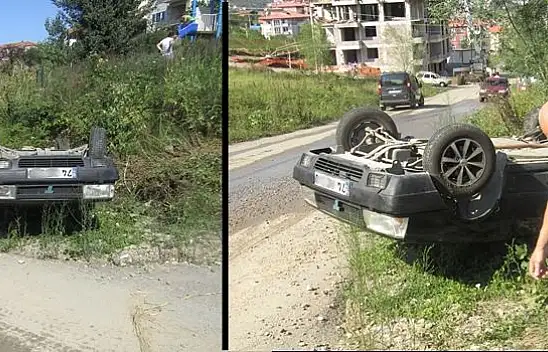 Otomobil takla attı, 6 yaralı