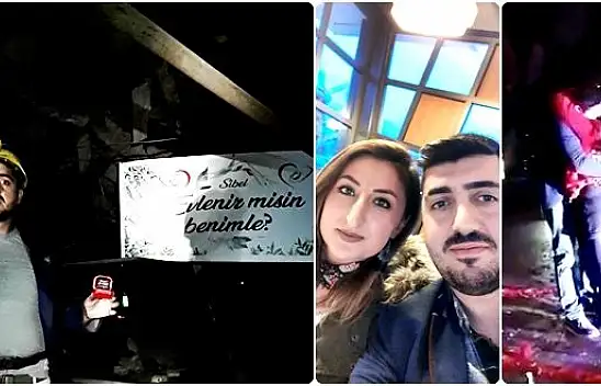 Romantik madenciden sürpriz evlilik teklifi