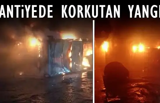 Şantiyede korkutan yangın