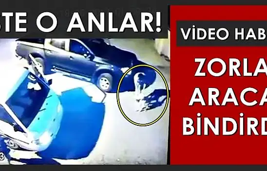 Sürükleyerek zorla araca bindirdi