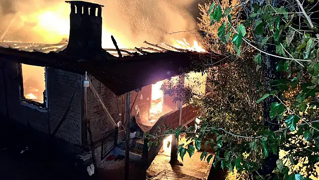 Alevler evi komple sardı