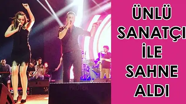 Birinci oldu, ünlü sanatçı ile sahne aldı
