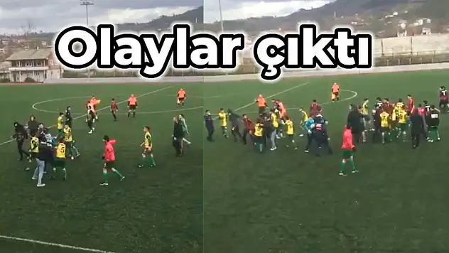 Saha karıştı, maç yarım kaldı