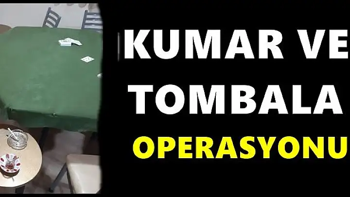 Bartın'da Kumar ve tombala operasyonu