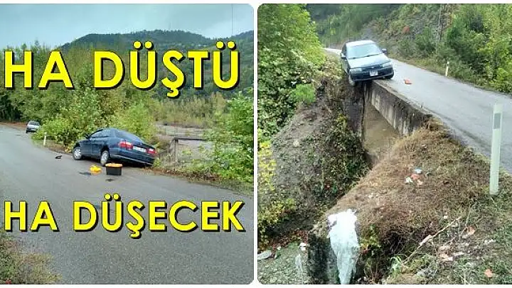 Dereye uçmasına ramak kaldı