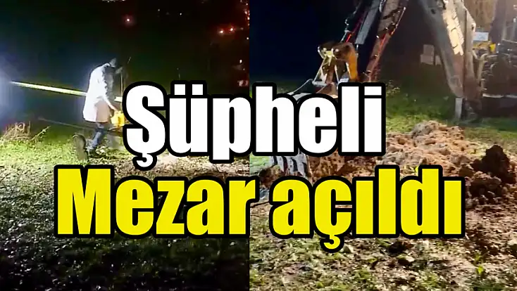 Açılan Şüpheli mezarda şok manzara